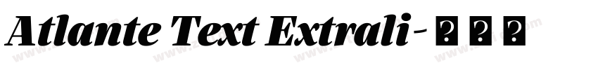 Atlante Text Extrali字体转换